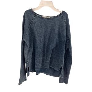 Rag & Bone Shirt Womens Size XS Blue Oversized Denim Look Long Sleeve Distressed